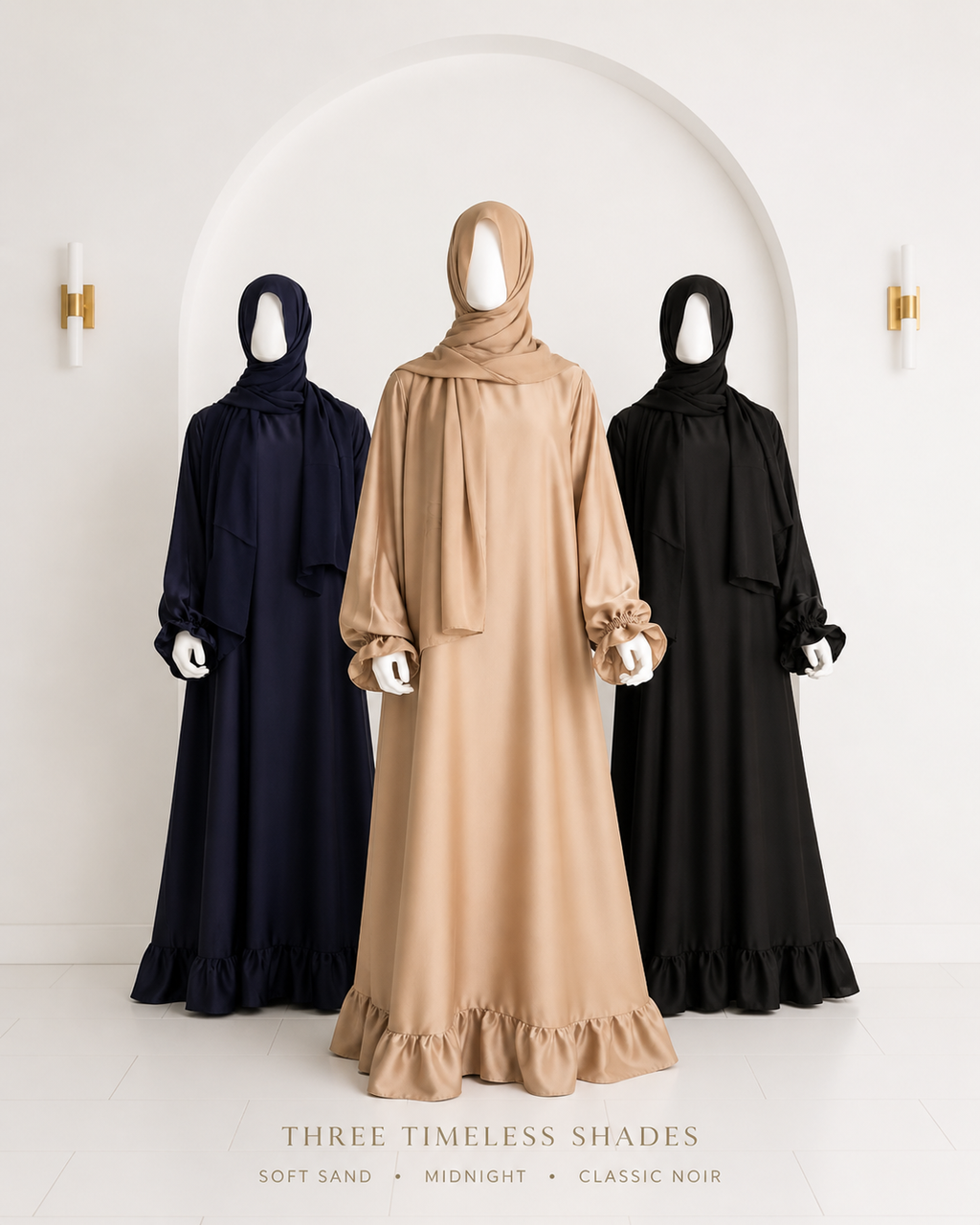 Sakinah Ruffled Bottom Abaya