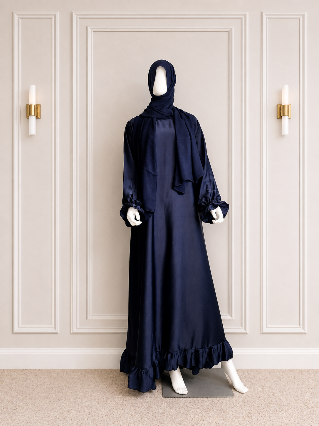 Sakinah Ruffled Bottom Abaya