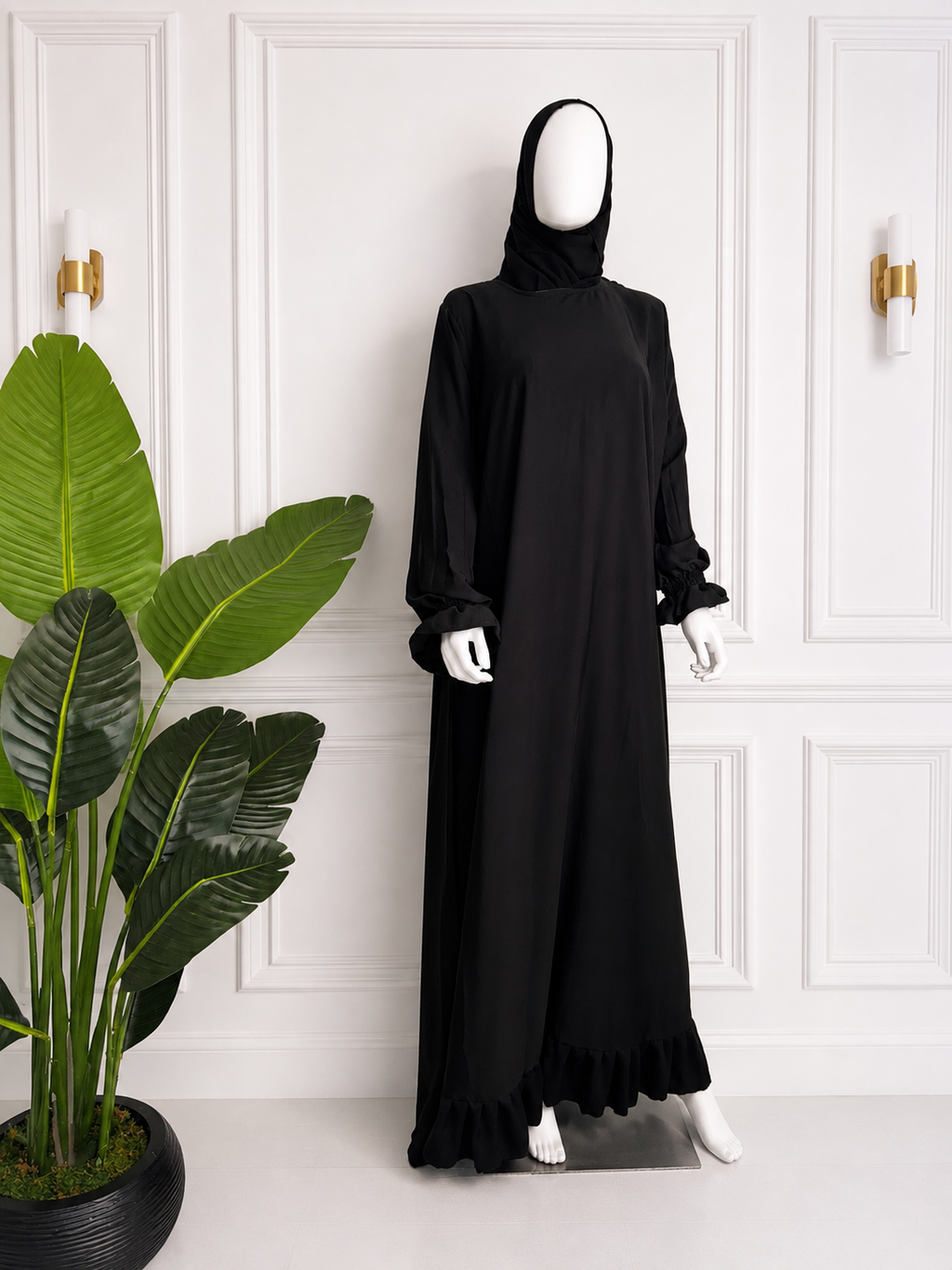 Sakinah Ruffled Bottom Abaya